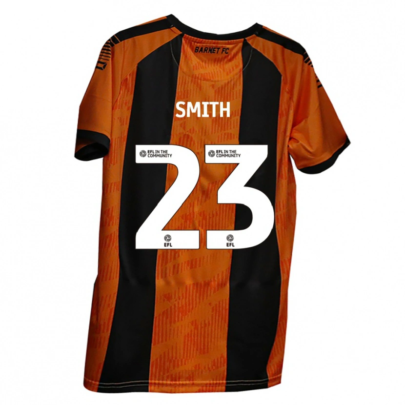 Danxen Bambino Maglia Kane Smith #23 Arancione Nero Kit Gara Home 2025/26 Maglietta