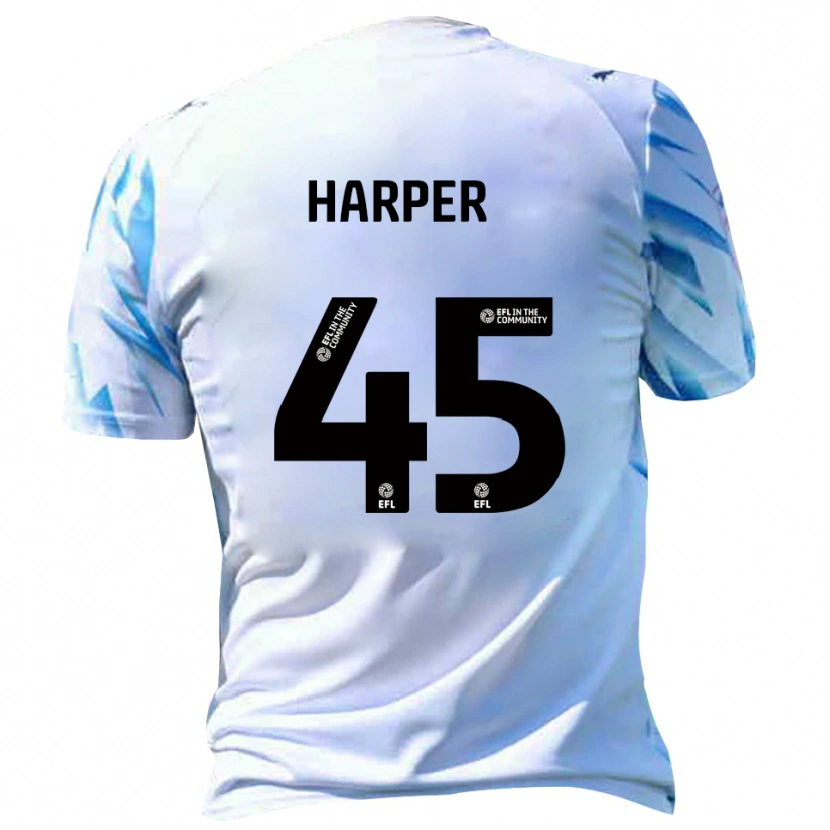 Danxen Bambino Maglia Rekeem Harper #45 Bianco Azzurro Kit Gara Home 2025/26 Maglietta