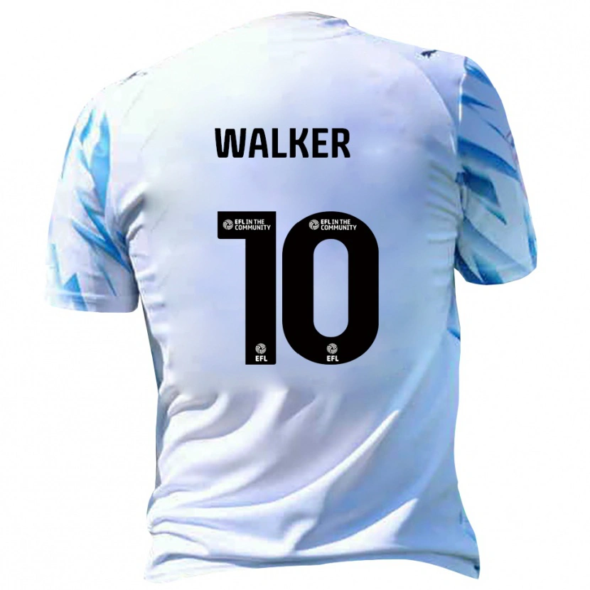 Danxen Bambino Maglia Tyler Walker #10 Bianco Azzurro Kit Gara Home 2025/26 Maglietta