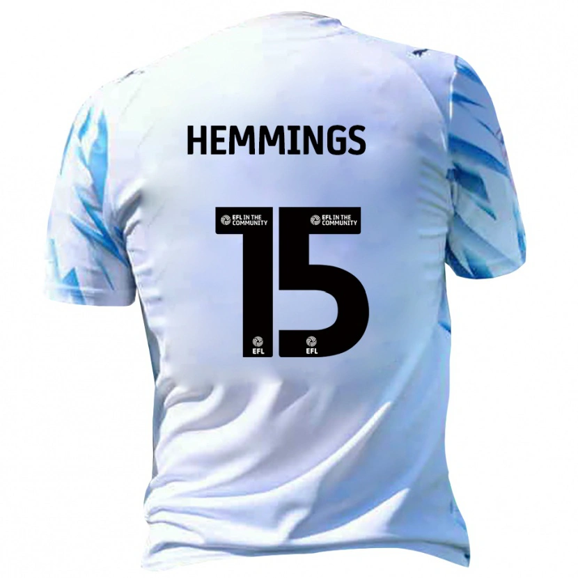 Danxen Bambino Maglia Kane Hemmings #15 Bianco Azzurro Kit Gara Home 2025/26 Maglietta