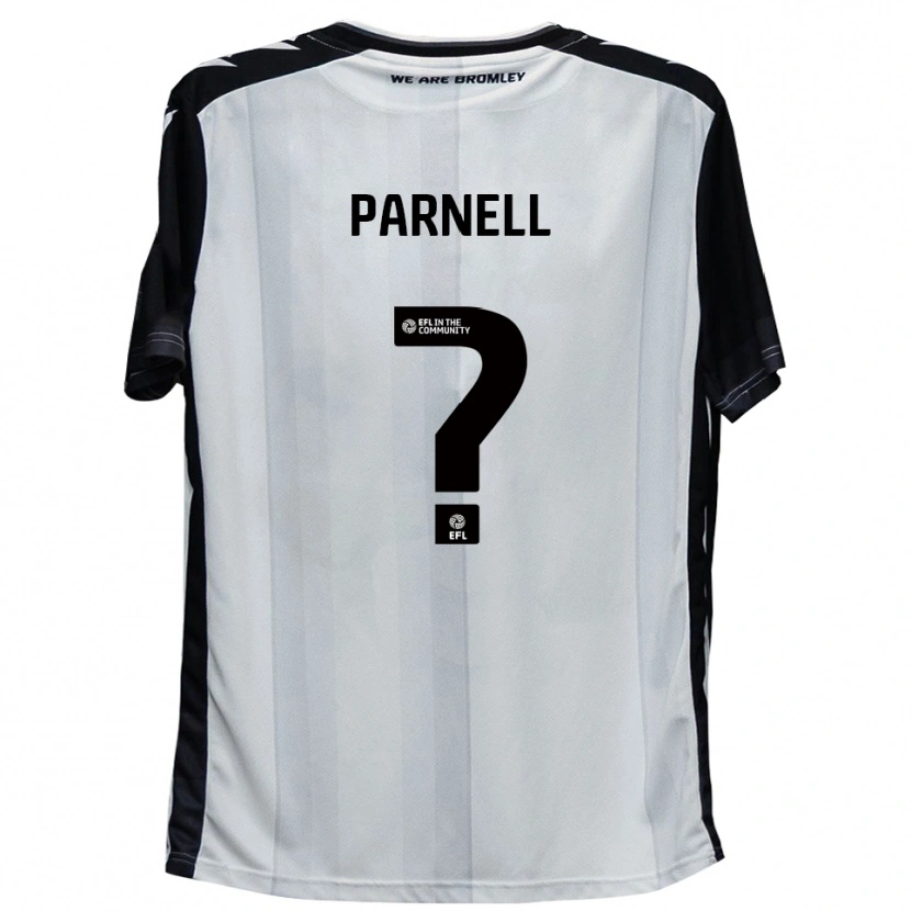Danxen Bambino Maglia Morgan Parnell #0 Bianco Nero Kit Gara Home 2025/26 Maglietta