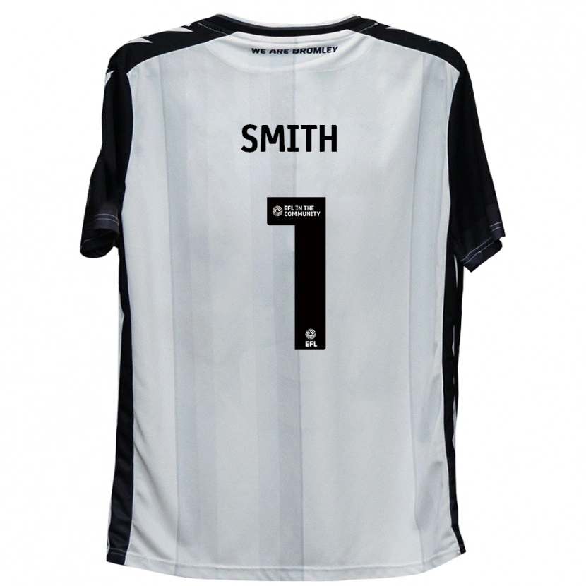 Danxen Bambino Maglia Grant Smith #1 Bianco Nero Kit Gara Home 2025/26 Maglietta