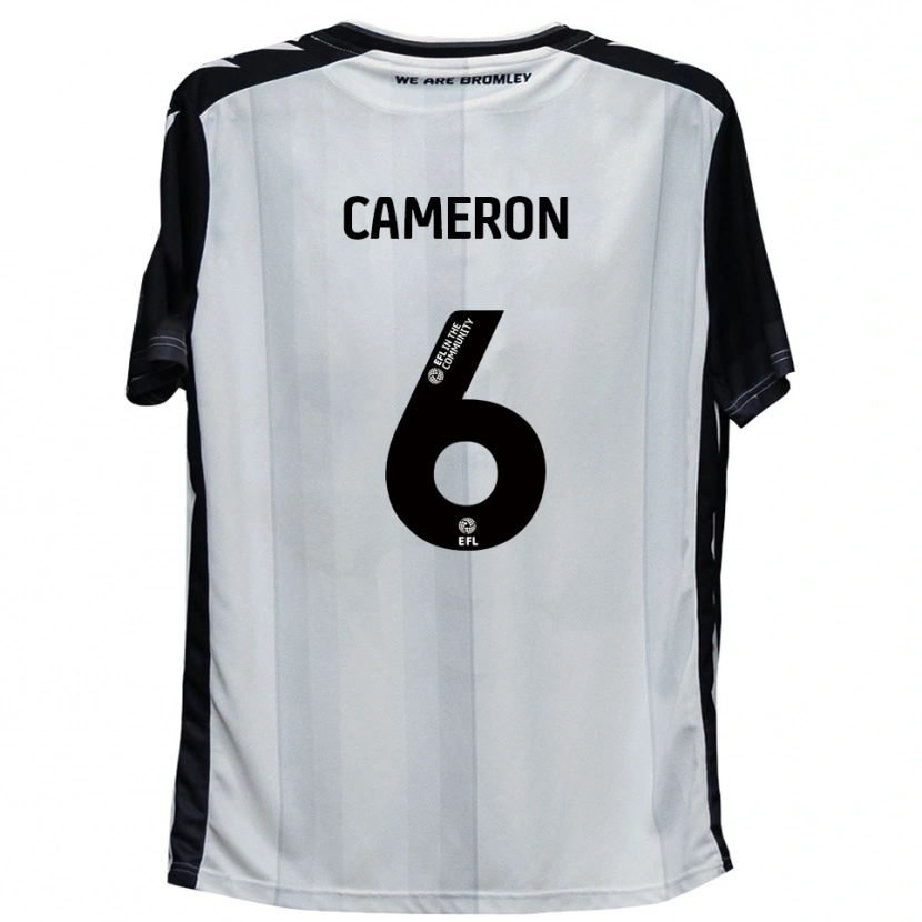 Danxen Bambino Maglia Kyle Cameron #6 Bianco Nero Kit Gara Home 2025/26 Maglietta