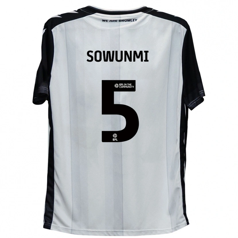 Danxen Bambino Maglia Omar Sowunmi #5 Bianco Nero Kit Gara Home 2025/26 Maglietta