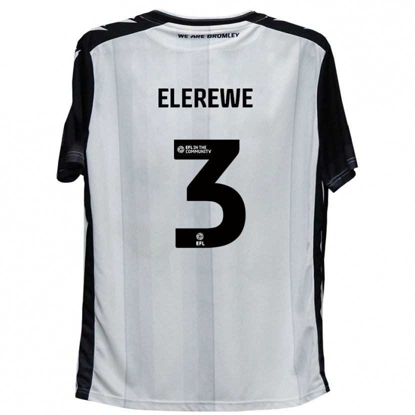 Danxen Bambino Maglia Deji Elerewe #3 Bianco Nero Kit Gara Home 2025/26 Maglietta