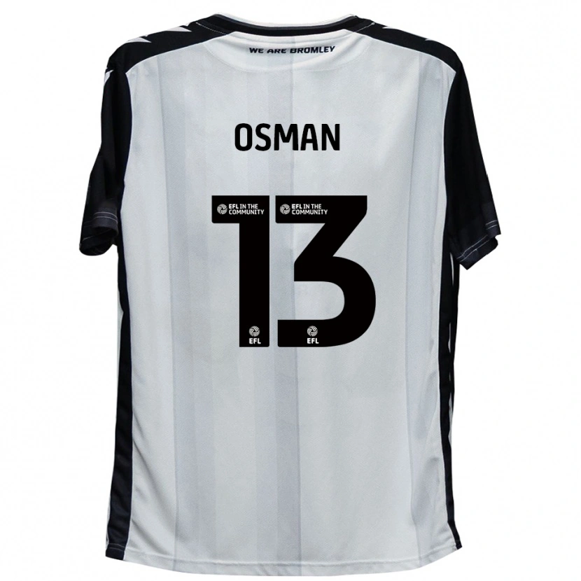 Danxen Bambino Maglia Cemal Osman #13 Bianco Nero Kit Gara Home 2025/26 Maglietta