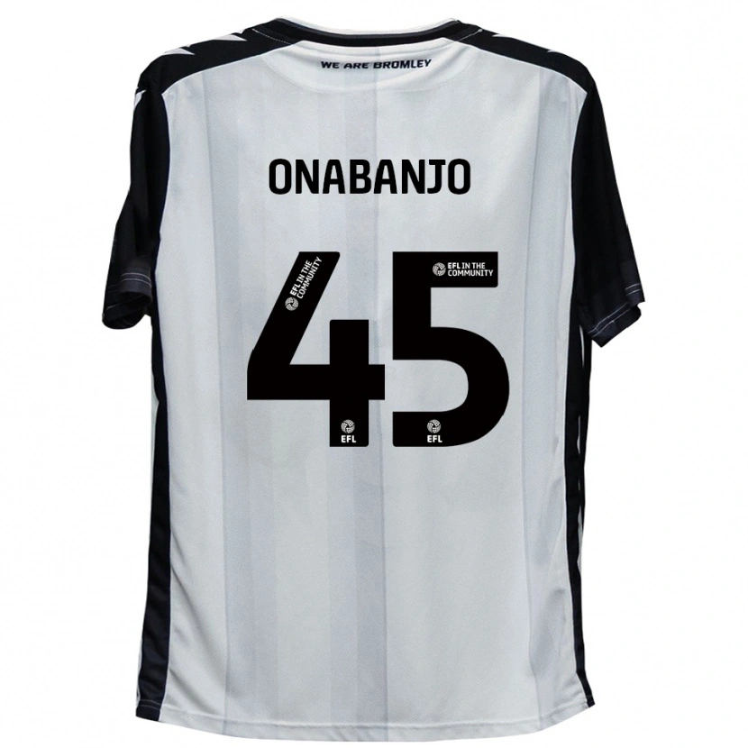 Danxen Bambino Maglia Remi Onabanjo #45 Bianco Nero Kit Gara Home 2025/26 Maglietta