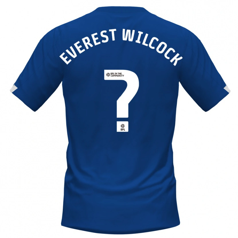 Danxen Bambino Maglia Tom Everest Wilcock #0 Blu Bianco Kit Gara Home 2025/26 Maglietta