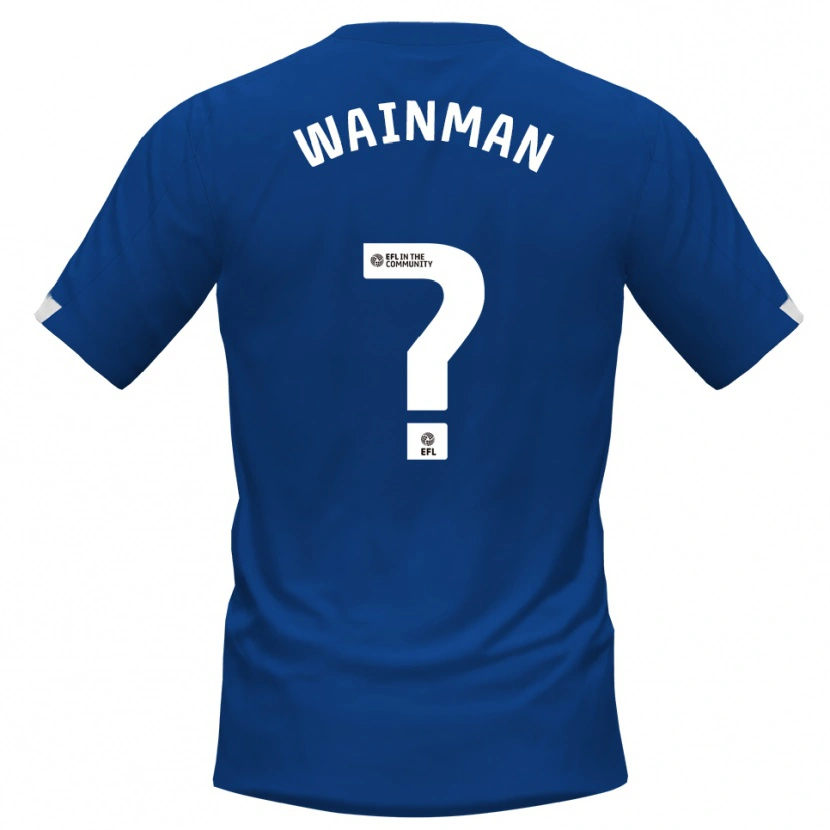Danxen Bambino Maglia Theo Wainman #0 Blu Bianco Kit Gara Home 2025/26 Maglietta