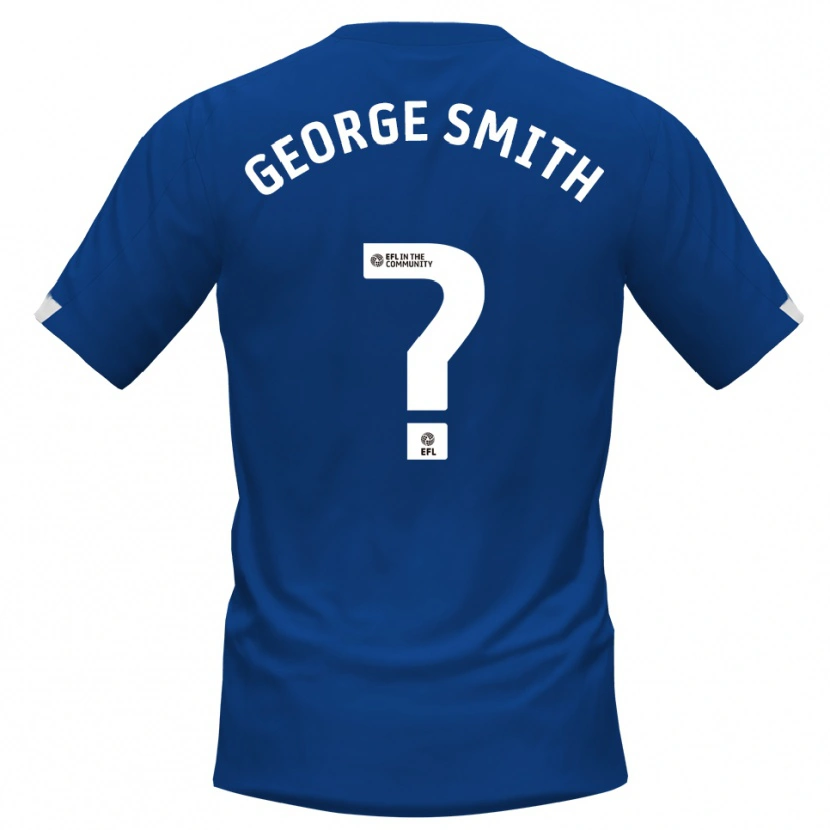 Danxen Bambino Maglia George Smith #0 Blu Bianco Kit Gara Home 2025/26 Maglietta