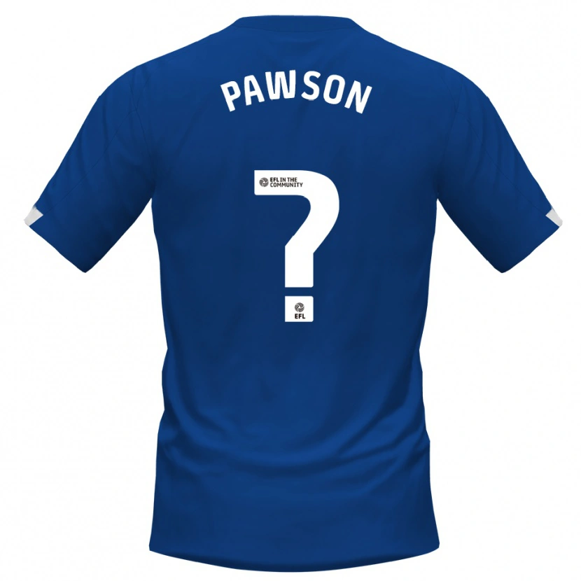Danxen Bambino Maglia Thomas Pawson #0 Blu Bianco Kit Gara Home 2025/26 Maglietta