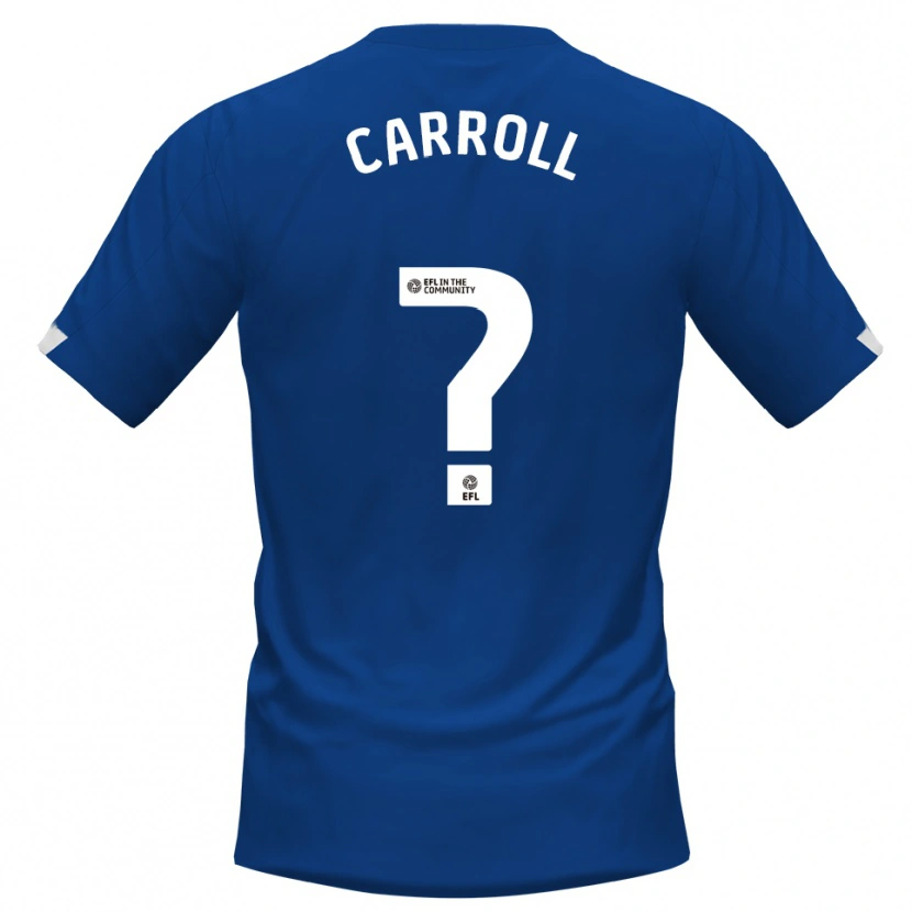 Danxen Bambino Maglia Rhianne Carroll #0 Blu Bianco Kit Gara Home 2025/26 Maglietta