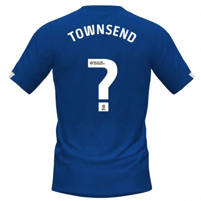 Danxen Bambino Maglia Kadi Townsend #0 Blu Bianco Kit Gara Home 2025/26 Maglietta