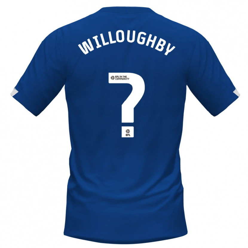 Danxen Bambino Maglia Holly Willoughby #0 Blu Bianco Kit Gara Home 2025/26 Maglietta