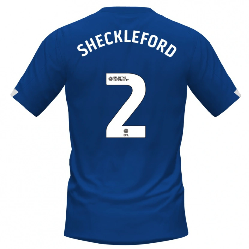Danxen Bambino Maglia Ryheem Sheckleford #2 Blu Bianco Kit Gara Home 2025/26 Maglietta