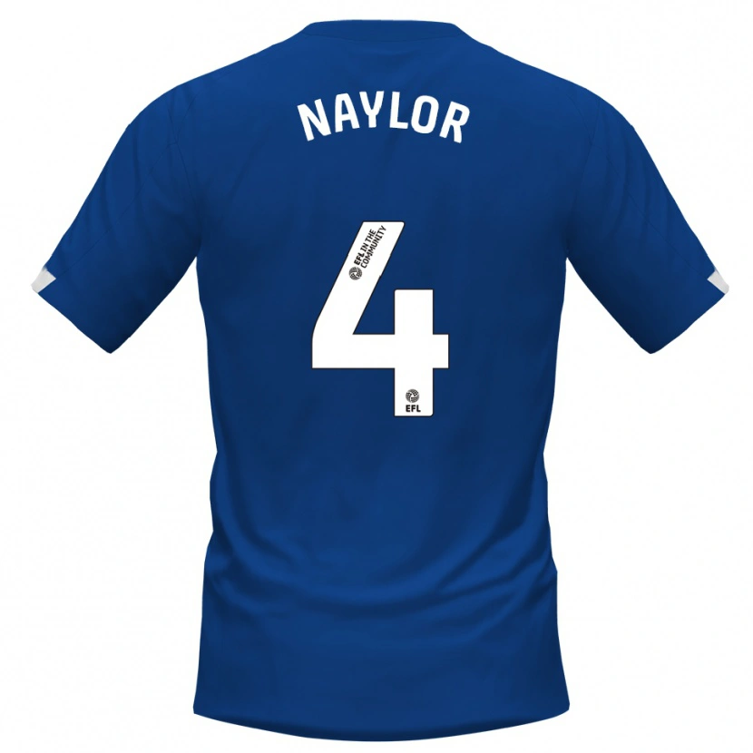 Danxen Bambino Maglia Tom Naylor #4 Blu Bianco Kit Gara Home 2025/26 Maglietta