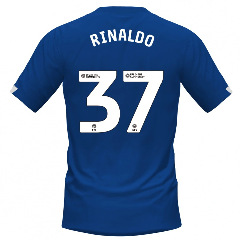 Danxen Bambino Maglia Ashton Rinaldo #37 Blu Bianco Kit Gara Home 2025/26 Maglietta