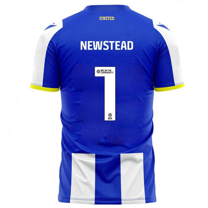 Danxen Bambino Maglia Jamie-Louise Newstead #1 Blu Bianco Kit Gara Home 2025/26 Maglietta
