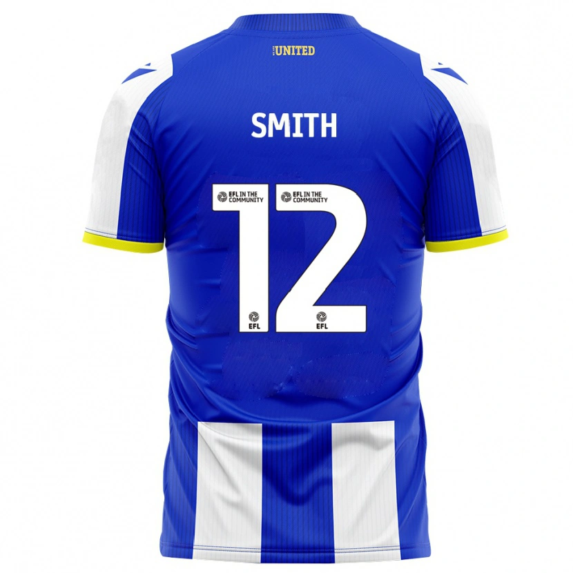 Danxen Bambino Maglia Tom Smith #12 Blu Bianco Kit Gara Home 2025/26 Maglietta