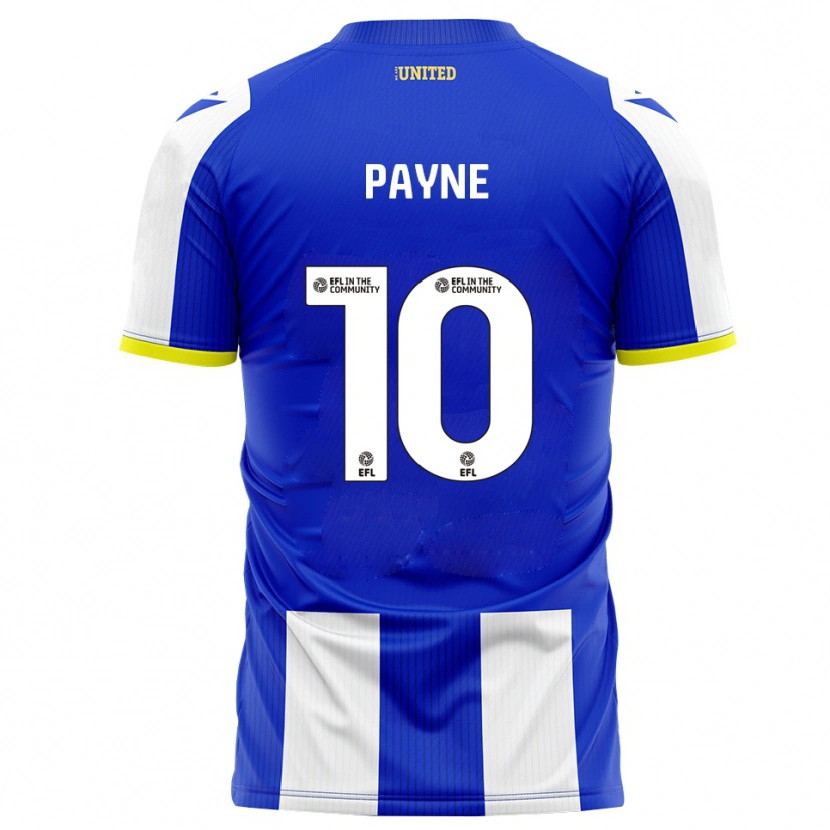 Danxen Bambino Maglia Jack Payne #10 Blu Bianco Kit Gara Home 2025/26 Maglietta