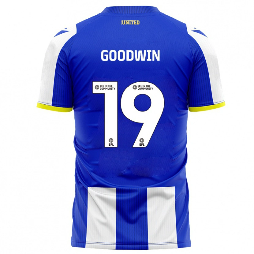 Danxen Bambino Maglia Will Goodwin #19 Blu Bianco Kit Gara Home 2025/26 Maglietta