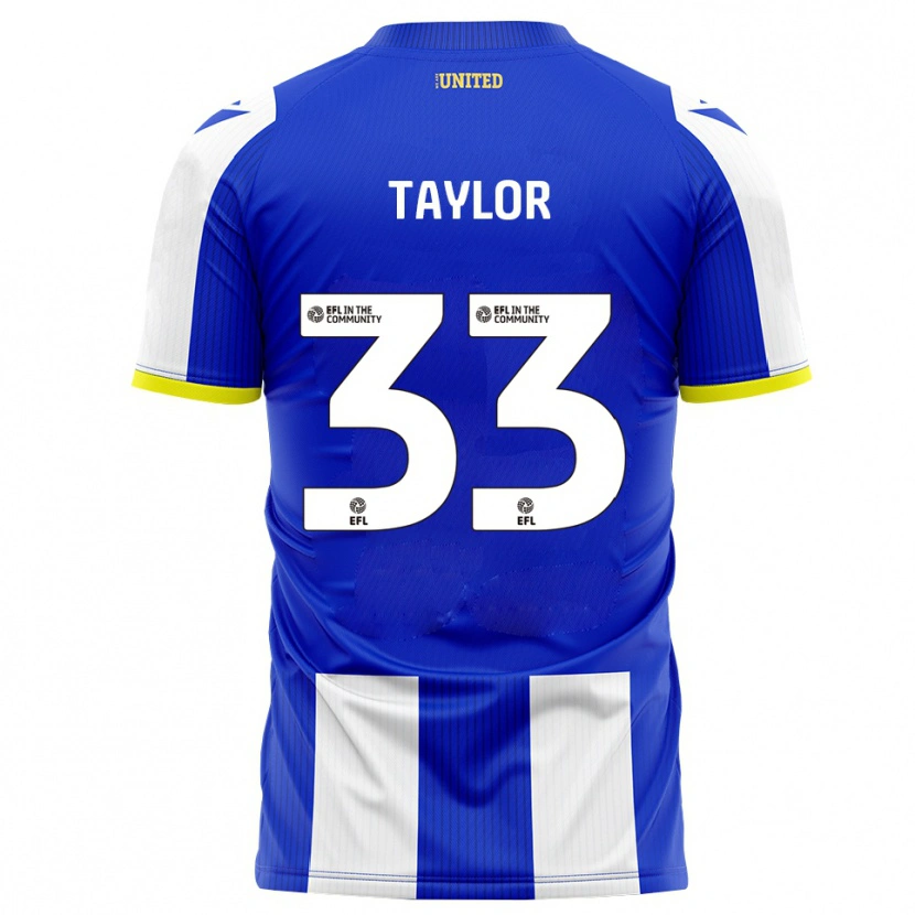 Danxen Bambino Maglia Lyle Taylor #33 Blu Bianco Kit Gara Home 2025/26 Maglietta