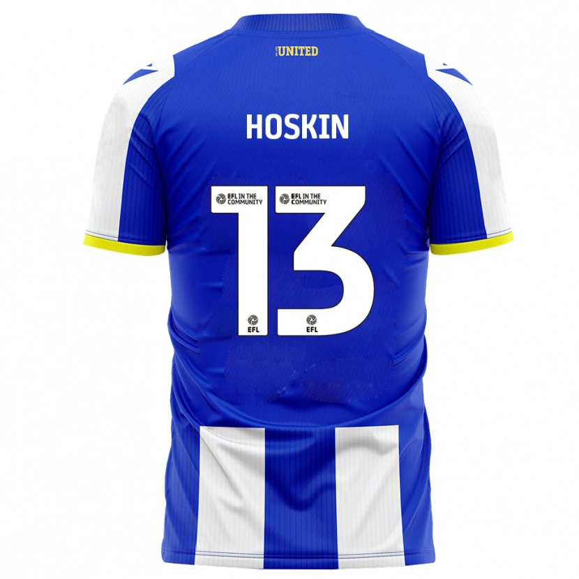 Danxen Bambino Maglia Owen Hoskin #13 Blu Bianco Kit Gara Home 2025/26 Maglietta