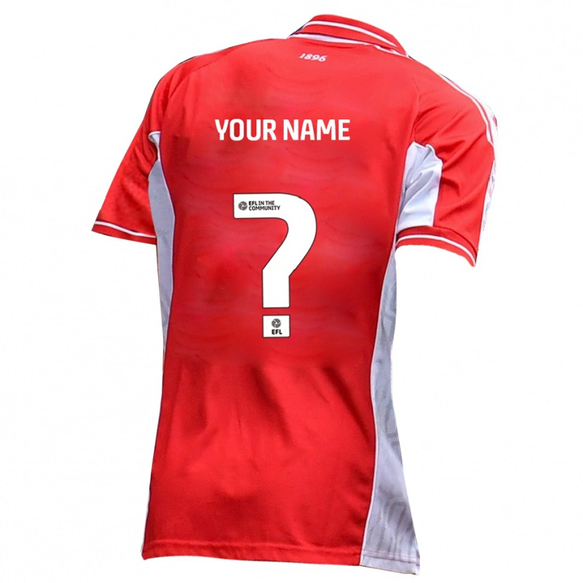 Danxen Bambino Maglia Il Tuo Nome #0 Rosso Bianco Kit Gara Home 2025/26 Maglietta