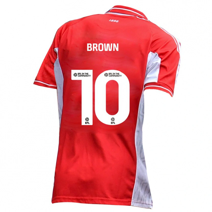 Danxen Bambino Maglia Reece Brown #10 Rosso Bianco Kit Gara Home 2025/26 Maglietta