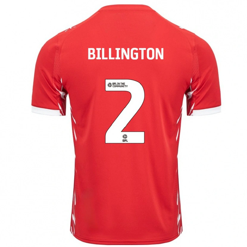 Danxen Bambino Maglia Lewis Billington #2 Rosso Bianco Kit Gara Home 2025/26 Maglietta