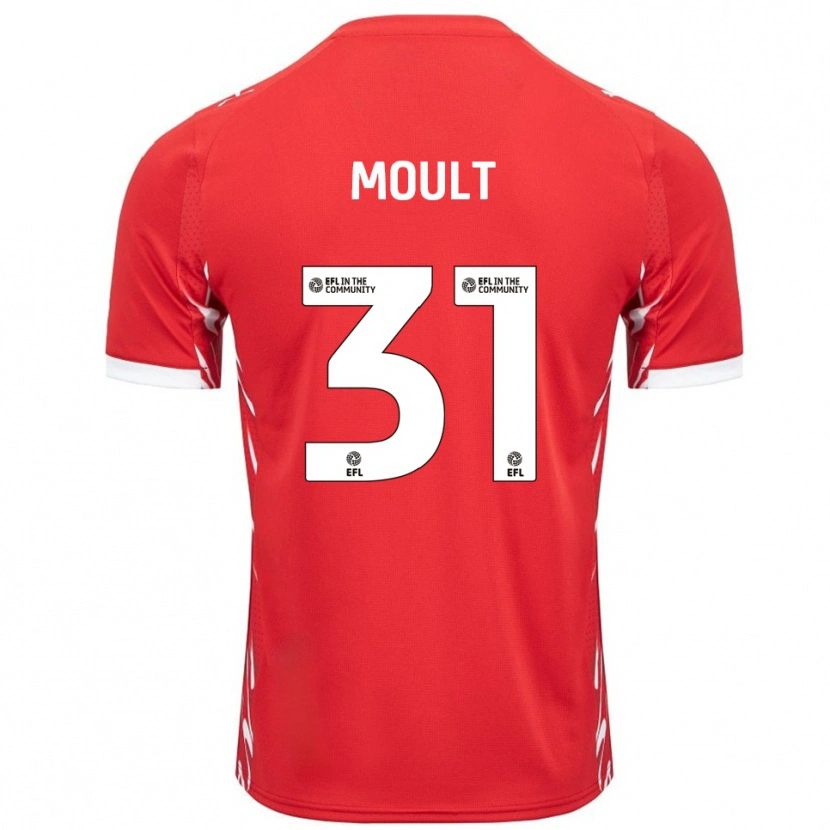 Danxen Bambino Maglia Louis Moult #31 Rosso Bianco Kit Gara Home 2025/26 Maglietta