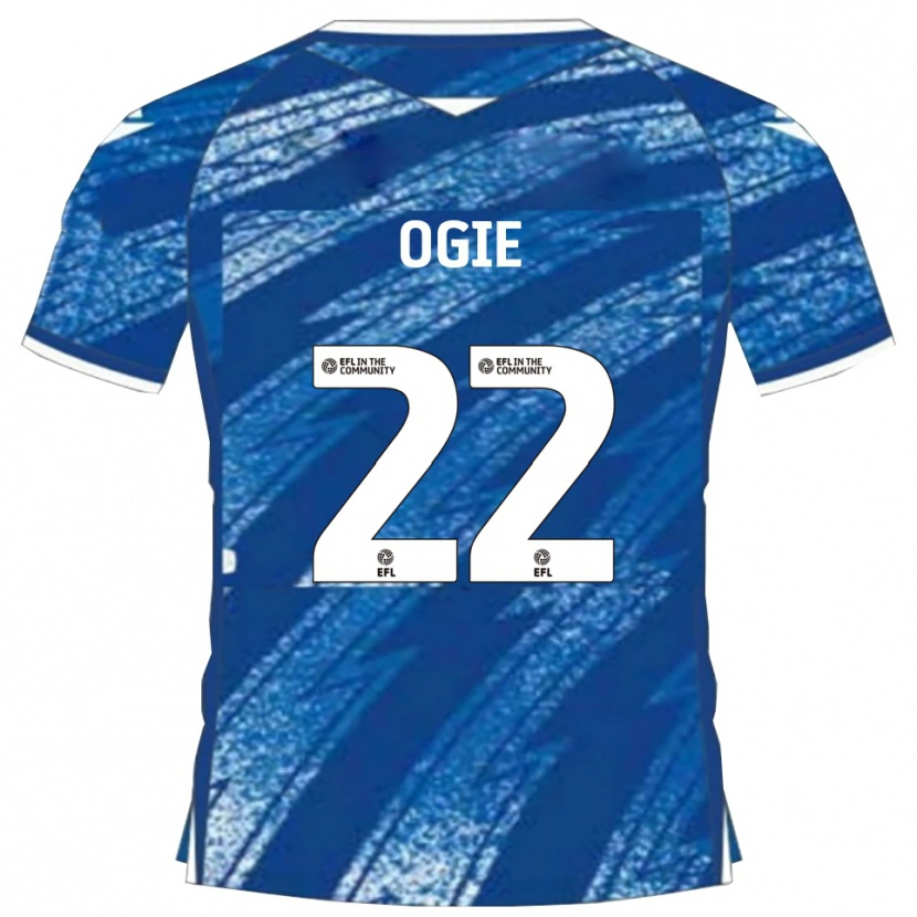 Danxen Bambino Maglia Shadrach Ogie #22 Blu Bianco Kit Gara Home 2025/26 Maglietta