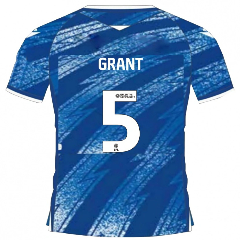 Danxen Bambino Maglia Nayan Grant #5 Blu Bianco Kit Gara Home 2025/26 Maglietta