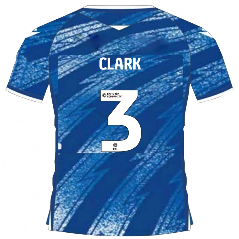 Danxen Bambino Maglia Max Clark #3 Blu Bianco Kit Gara Home 2025/26 Maglietta