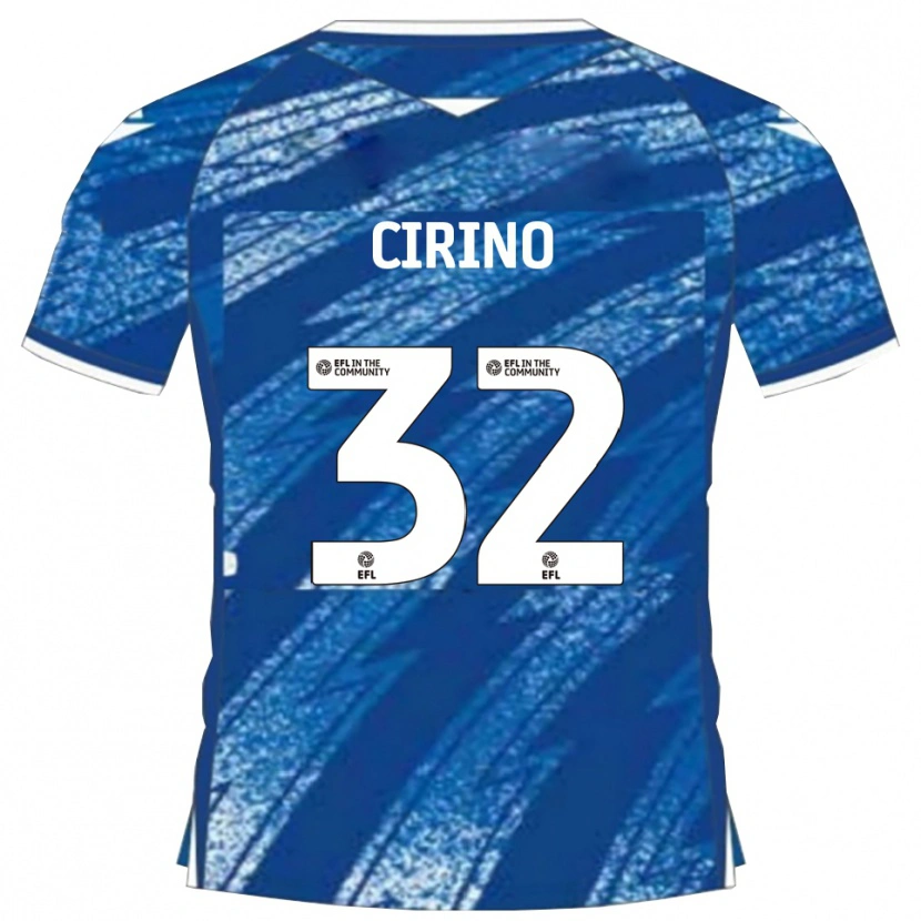 Danxen Bambino Maglia Lenni Cirino #32 Blu Bianco Kit Gara Home 2025/26 Maglietta
