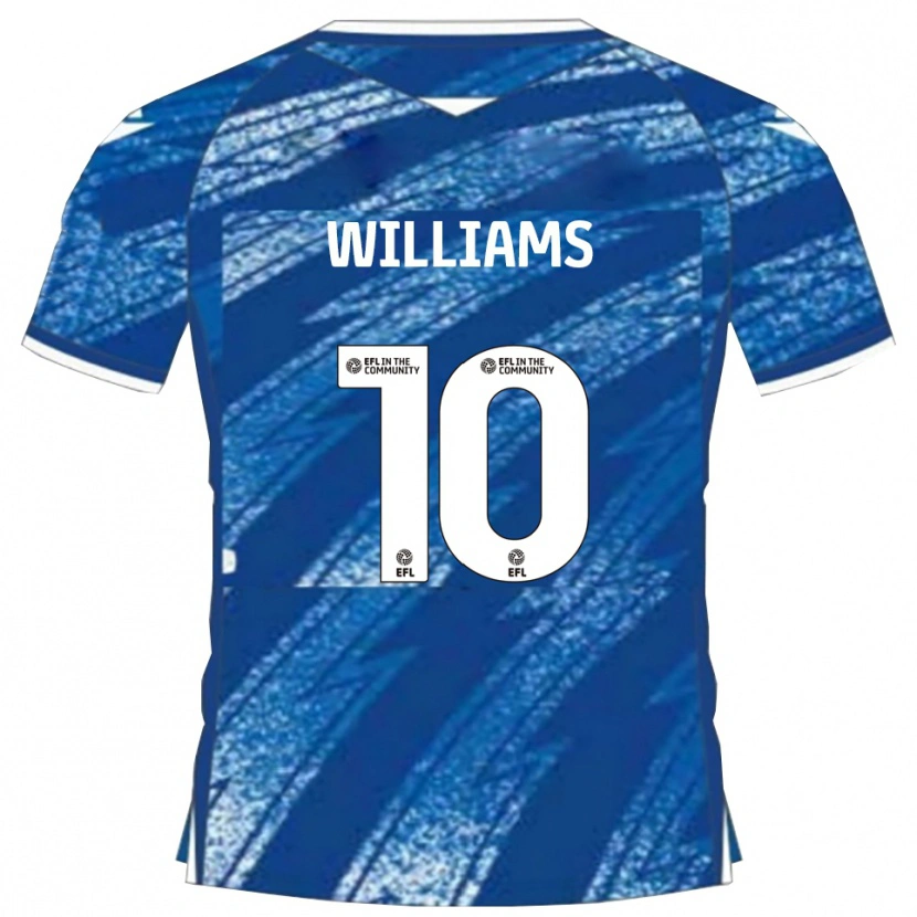 Danxen Bambino Maglia Jonny Williams #10 Blu Bianco Kit Gara Home 2025/26 Maglietta