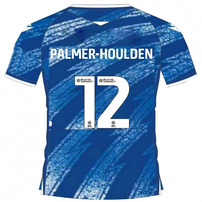 Danxen Bambino Maglia Seb Palmer-Houlden #12 Blu Bianco Kit Gara Home 2025/26 Maglietta