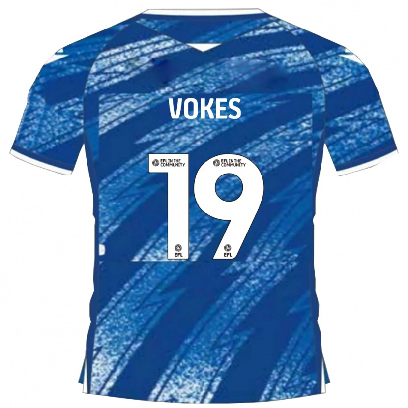 Danxen Bambino Maglia Sam Vokes #19 Blu Bianco Kit Gara Home 2025/26 Maglietta
