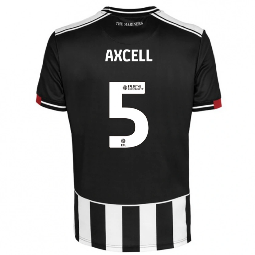 Danxen Bambino Maglia Finley Axcell #5 Nero Bianco Rosso Kit Gara Home 2025/26 Maglietta