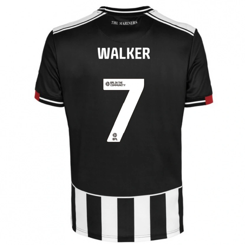 Danxen Bambino Maglia Jamie Walker #7 Nero Bianco Rosso Kit Gara Home 2025/26 Maglietta