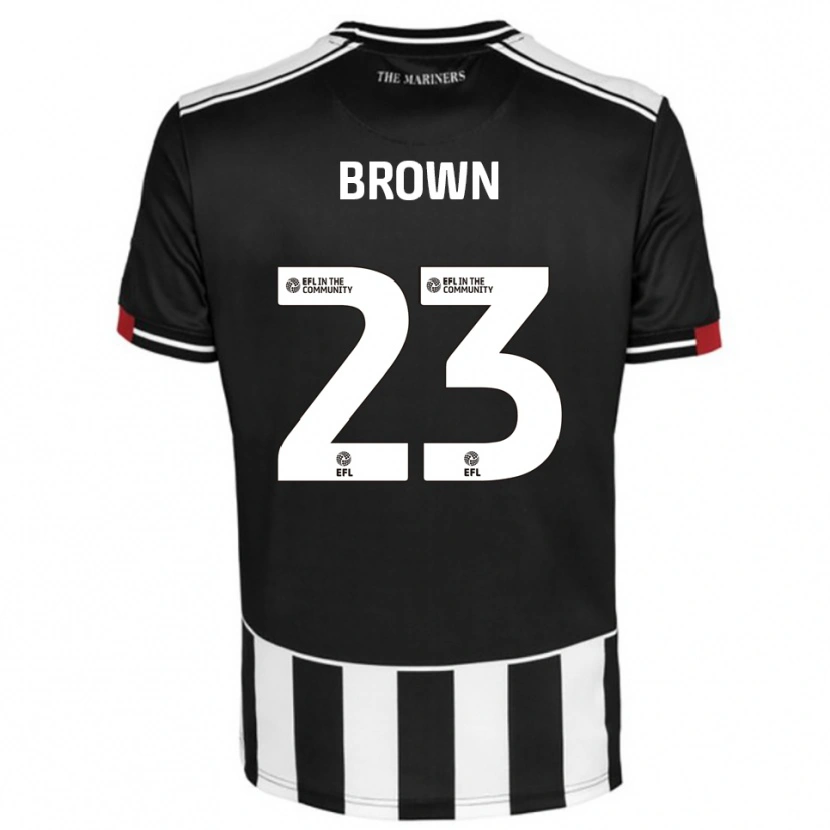 Danxen Bambino Maglia Henry Brown #23 Nero Bianco Rosso Kit Gara Home 2025/26 Maglietta