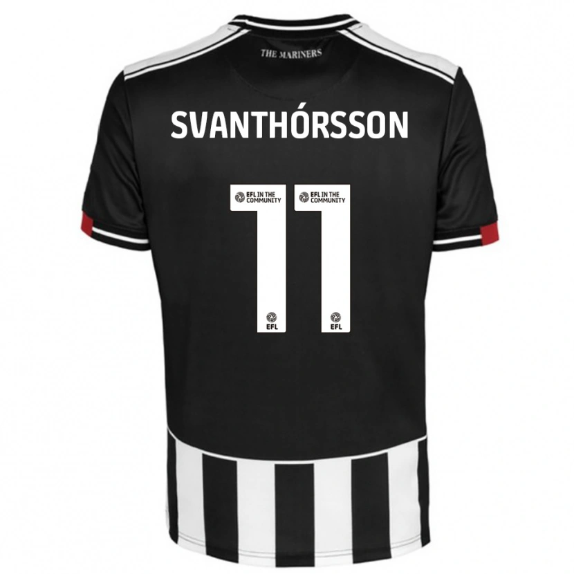 Danxen Bambino Maglia Jason Dadi Svanthórsson #11 Nero Bianco Rosso Kit Gara Home 2025/26 Maglietta