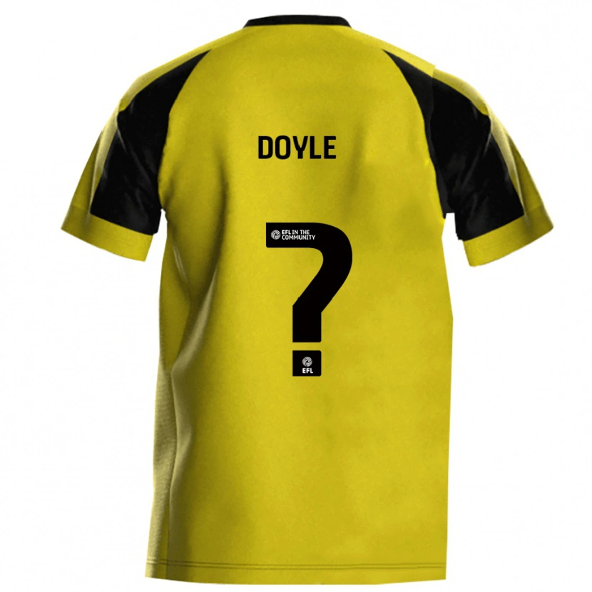 Danxen Bambino Maglia Lauren Doyle #0 Giallo Grigio Kit Gara Home 2025/26 Maglietta