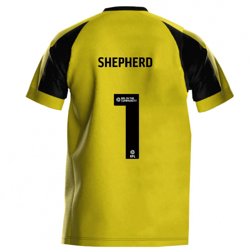 Danxen Bambino Maglia Frankie Shepherd #1 Giallo Grigio Kit Gara Home 2025/26 Maglietta