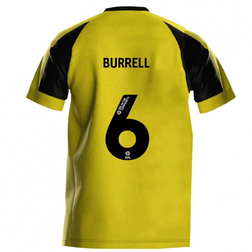 Danxen Bambino Maglia Warren Burrell #6 Giallo Grigio Kit Gara Home 2025/26 Maglietta