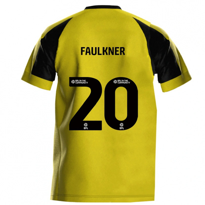 Danxen Bambino Maglia Bobby Faulkner #20 Giallo Grigio Kit Gara Home 2025/26 Maglietta