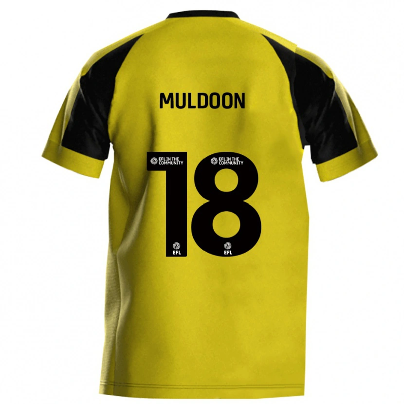 Danxen Bambino Maglia Jack Muldoon #18 Giallo Grigio Kit Gara Home 2025/26 Maglietta