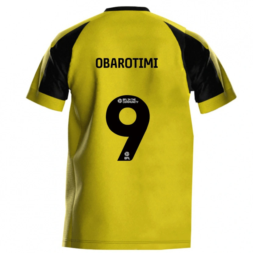 Danxen Bambino Maglia Jayden Obarotimi #9 Giallo Grigio Kit Gara Home 2025/26 Maglietta