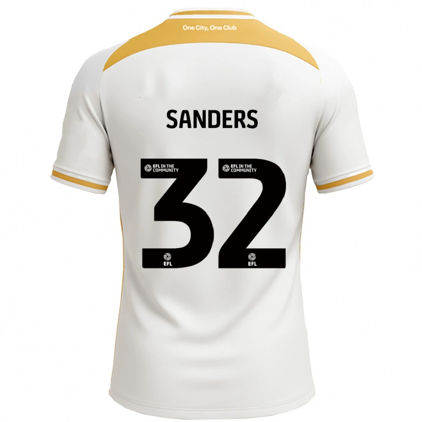Danxen Bambino Maglia Jack Sanders #32 Bianco Oro Kit Gara Home 2025/26 Maglietta