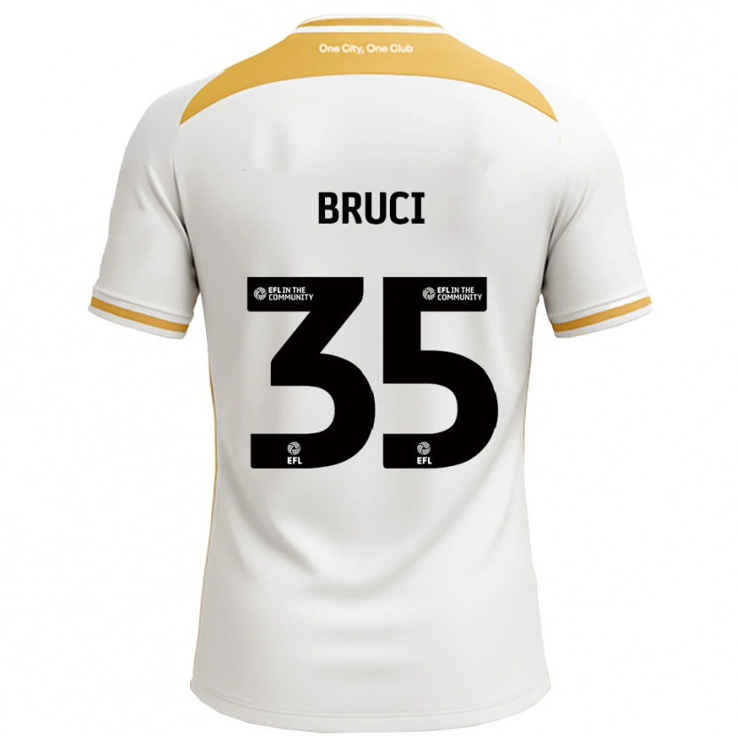 Danxen Bambino Maglia Izabella Bruci #35 Bianco Oro Kit Gara Home 2025/26 Maglietta